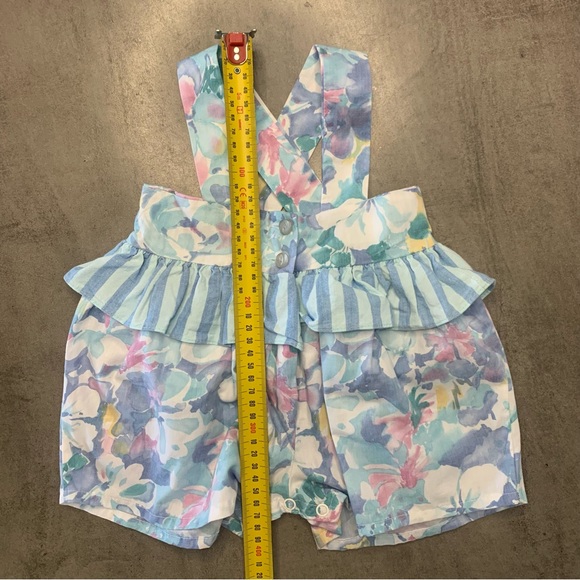 Vintage 80's Maggie MacKall SIZE 6 9 Month Sunsuit Romper Overall Shorts - Picture 6 of 6